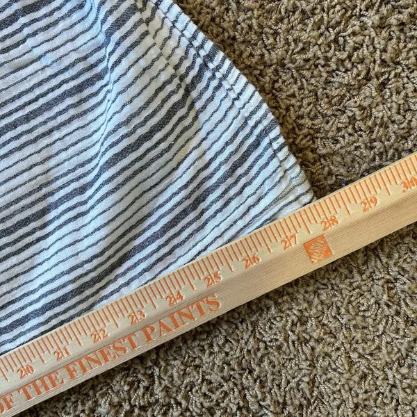 Stark‎ X Wide Legged Side Slit White & Blue Striped Pants Women's XS USA Cotton - Image 4