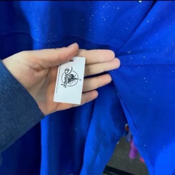 Disney parks make a wish Royal blue silver glitter spirit jersey nwt M - Image 5