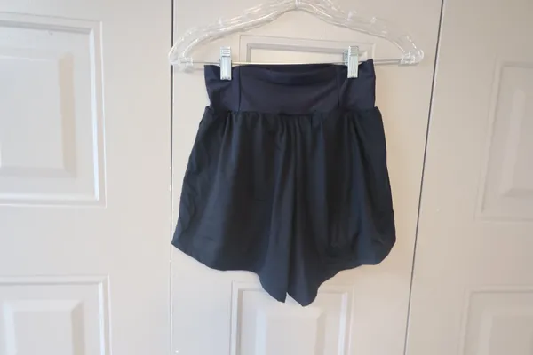 Bundle of XS's and smalls exercise workout shorts in black and navy blue. - Image 2