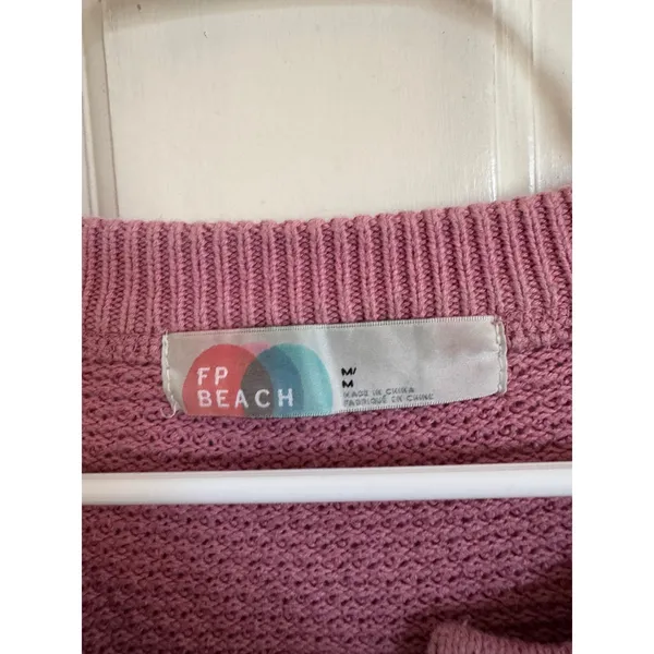 Free People FP Beach mauve‎ Hailee sweater size medium - Image 3