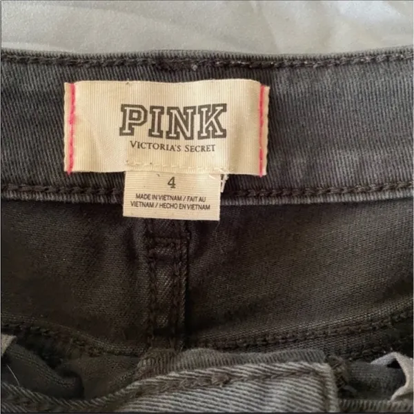 PINK Victoria’s Secret Jean Shorts Cutoffs dark wash blue denim NWOT size 4 - Image 6