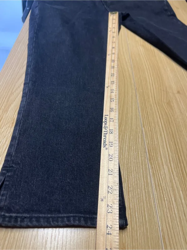 Abercrombie & Fitch Curve Love Mid Rise Cropped Straight Split Hem Jeans 27 NWT - Image 10
