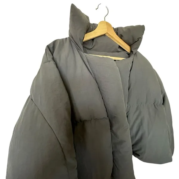 MY MUM MADE IT Bubble Open Puffer cropped gray Jacket Size S-M - Image 12