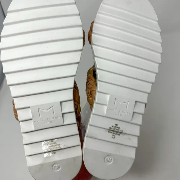 NEW Marc Fisher Women's Jaimee Flat Espadrilles Slip-On Leather Sandals Size 6 - Image 11