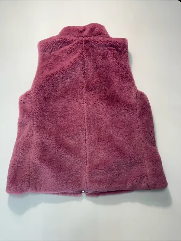 J. Crew Mauve Faux Fur Zip-Up Vest - Image 10