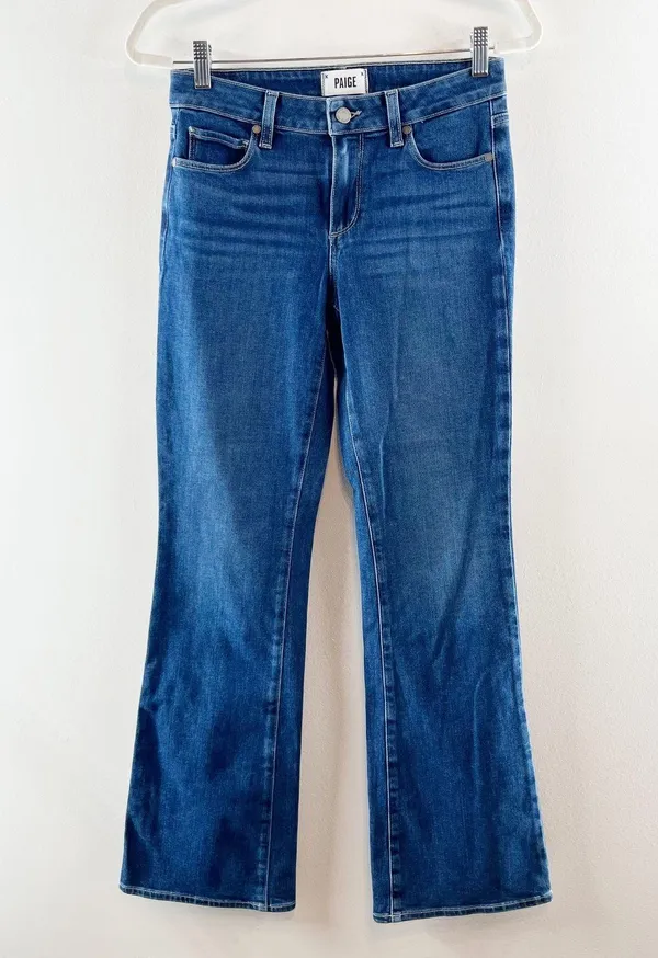 Paige Skyline Mid Rise 5 Pocket Denim Bootcut Jeans Blue 28 / 6 - Image 2