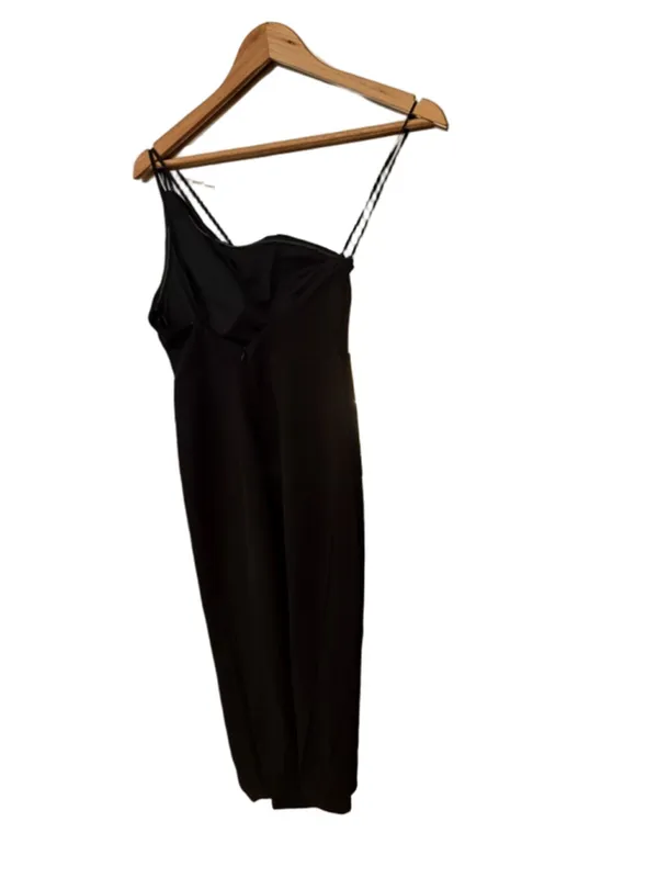 Women's Hello Molly Black One Shoulder Midi Dress Size 2 HELLO MOLLY TAKING IT - Image 4