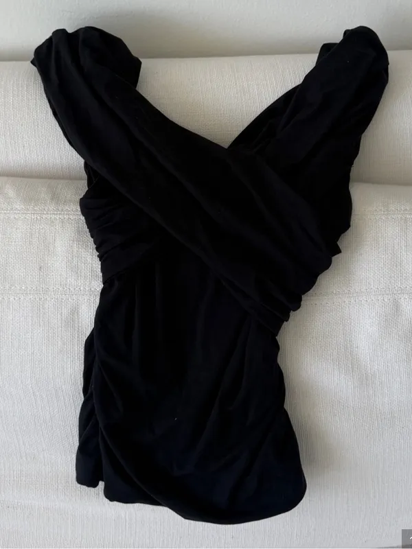 Abercrombie & Fitch Black Draped Camisole - Image 3