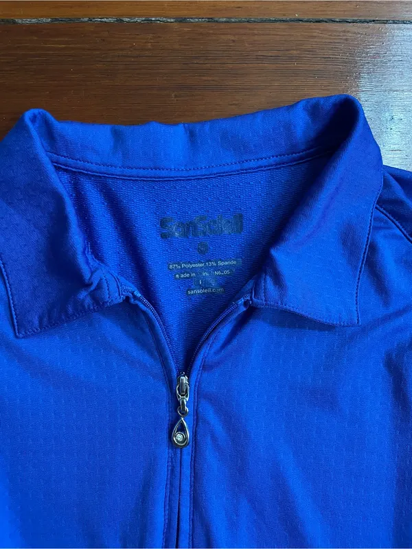 San Soleil SoCool Golf Tennis Long Sleeve Mesh Panel Shirt UPF 50 Sz S 💚🎀 - Image 9