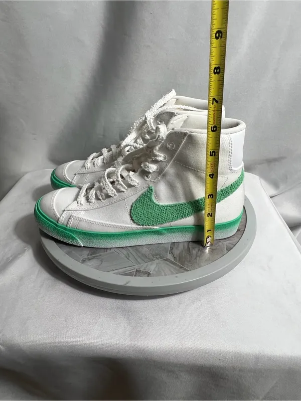 Nike Blazer Mid ’77 Chenille Swoosh Green Fade Sneakers Women’s 8.5 - Image 7