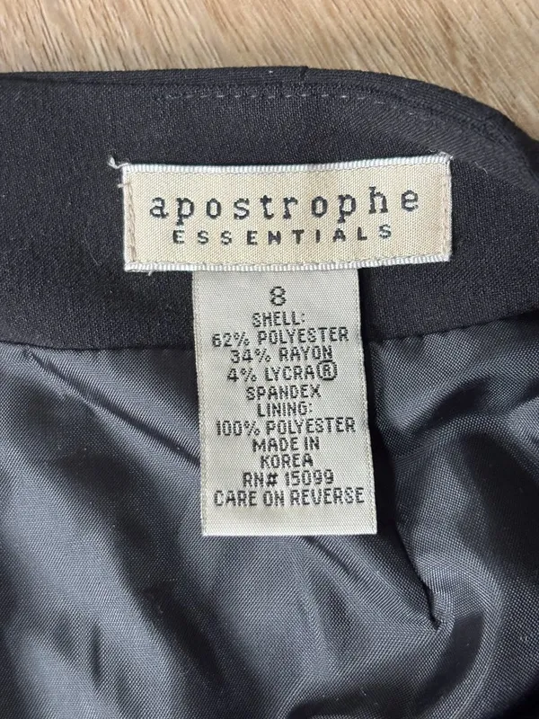 Apostrophe Essentials Vintage Black Skirt - Size 8 - NWT - Image 3
