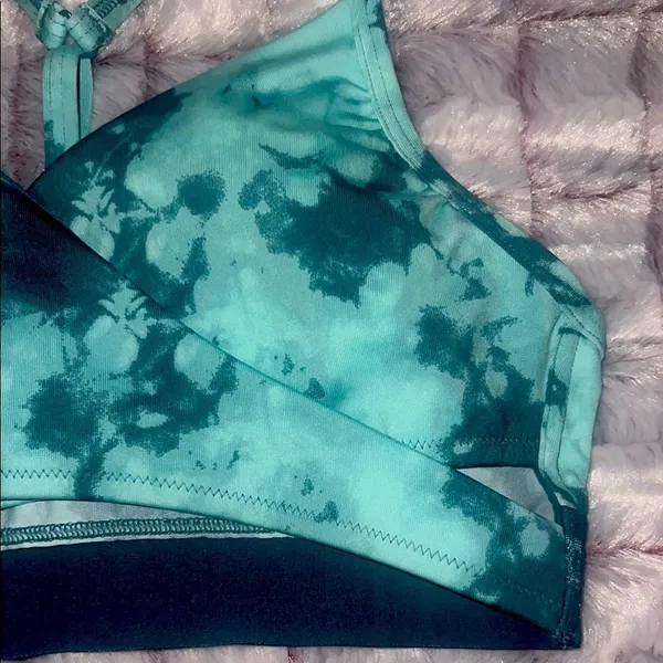 PINK Victoria's Secret‎ Green Sports Bra Intimates - Image 6