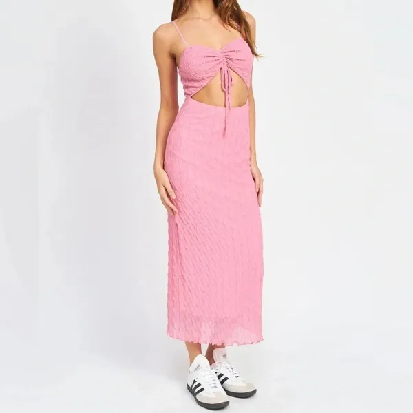 Emory Park‎ Kennedy Cut Out Midi Dress - Size M - Pink - NWT - Image 4