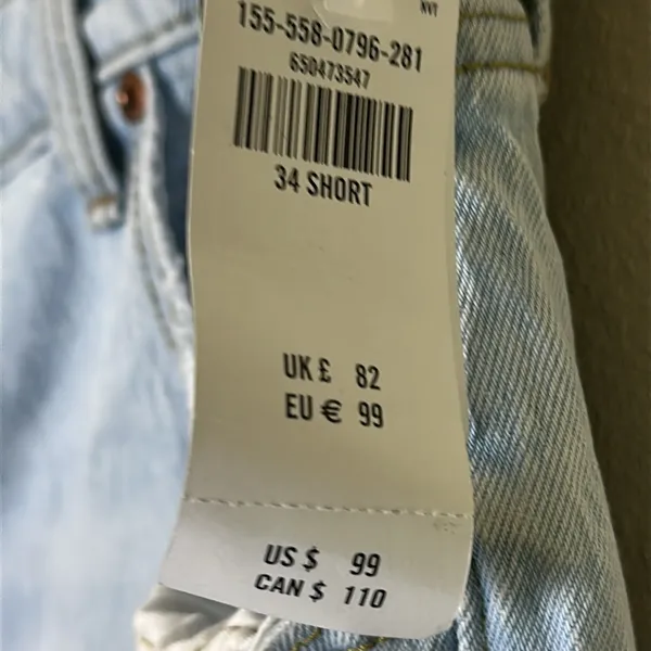 Abercrombie & Fitch The 90’s straight ultra high rise‎ jeans Size 18 Short NWT - Image 5