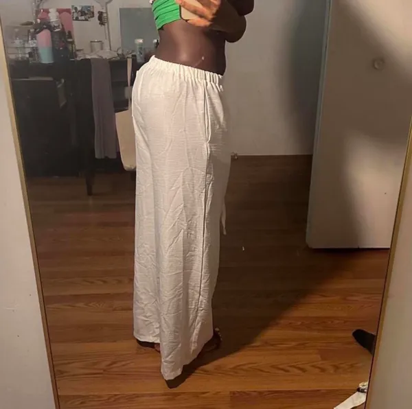 SheIn White Linen Pants - Image 3