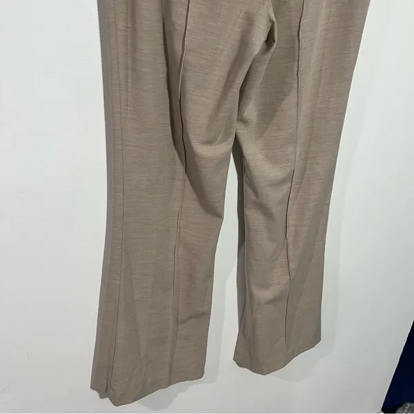 NEW Lattelier High‎ Waist Flare Leg Pants Side Ankle Slit Center Seam XL Career - Image 6