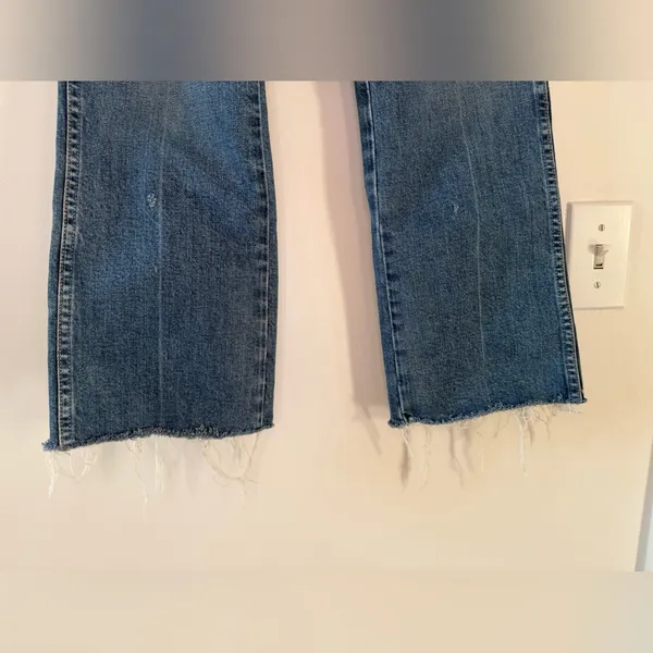 AMO Abigail Jeans in Peaceful Medium Wash Blue Patch Pocket Denim Size 26 - Image 9