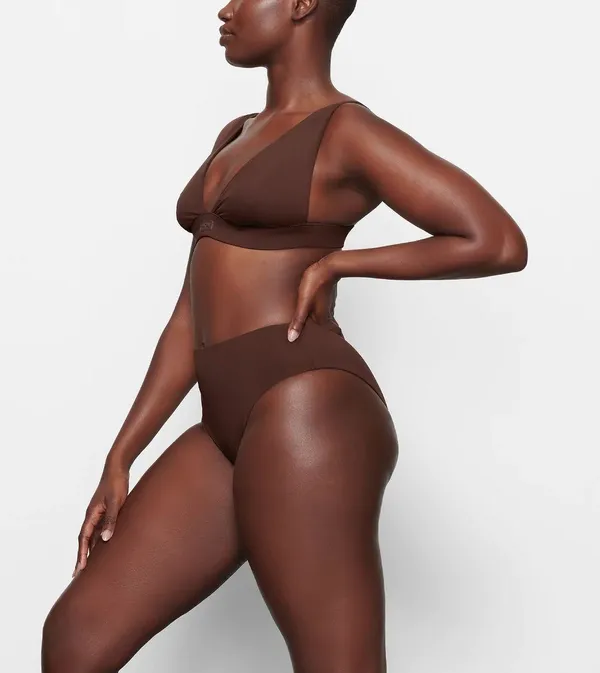 SKIMS Cocoa Bikini Top - Image 3