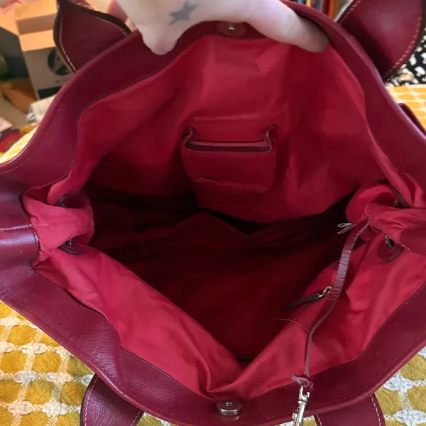 Dooney & Bourke Red and Brown Tote - Image 8