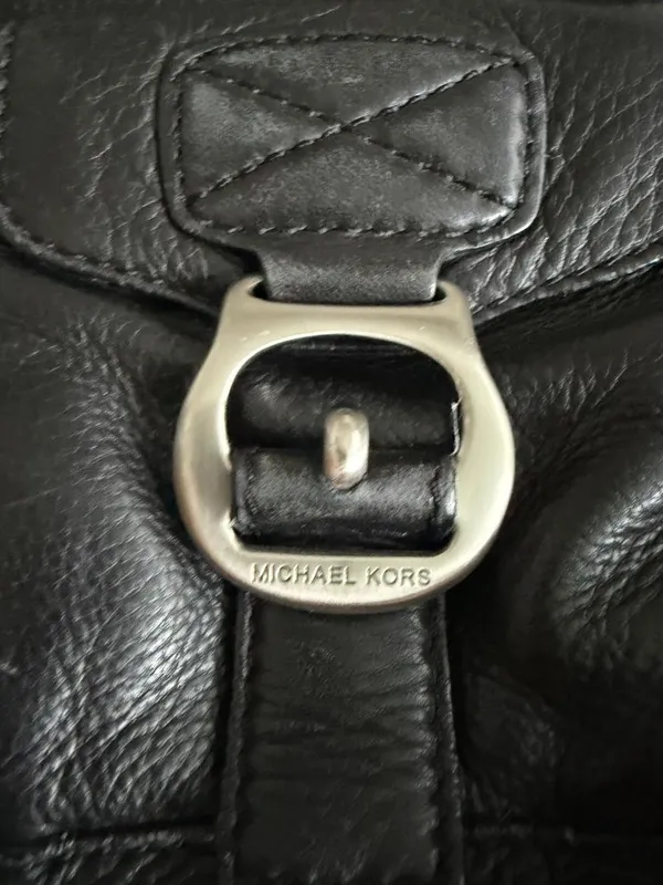MICHAEL KORS Black Leather Satchel Shoulder Bag - Image 7