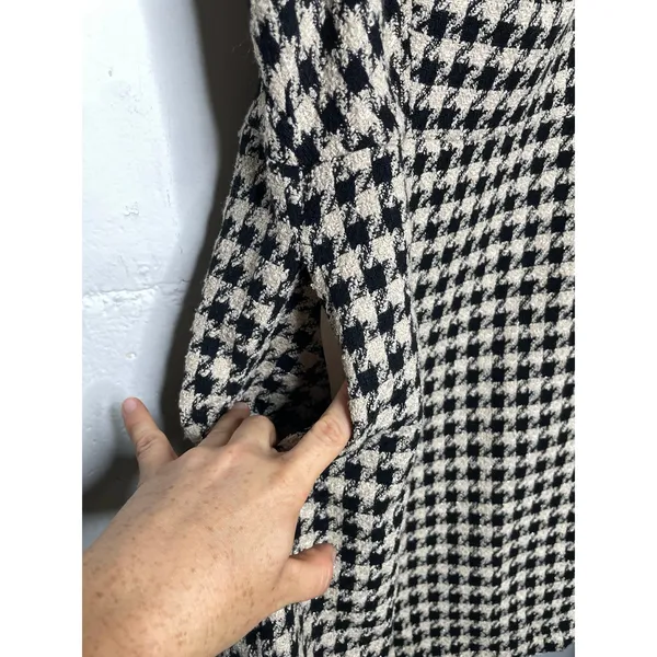 NEW Boutique Brand KORI Houndstooth Mini Dress Size Medium Sleeveless - Image 5