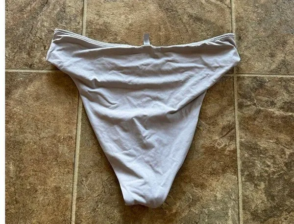 Skims Swim Mid Waist Bottom Chrome Large - Image 7
