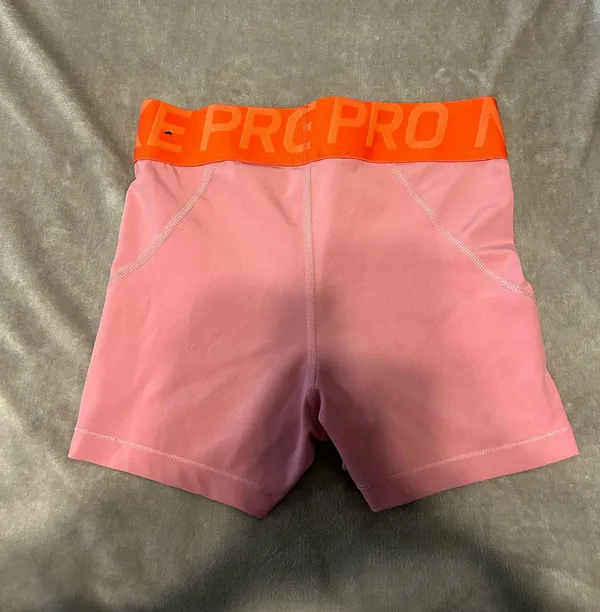 Pink Nike Pro Shorts - Image 2
