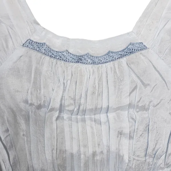 Free People Womens XS Sahara Embroidered Crop Top Blue NEW - Image 9