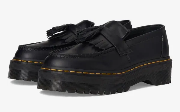Dr Martens Adrian Quad Leather Platform Loafers Tassels NEW without Box - Image 8