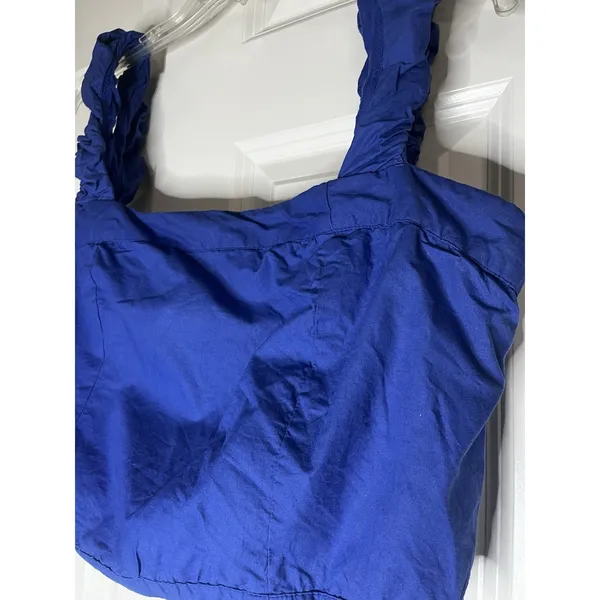 Free People Ashley Cropped Tank OB1716216 Mazarine Blue Motif Women's Xl - Image 5