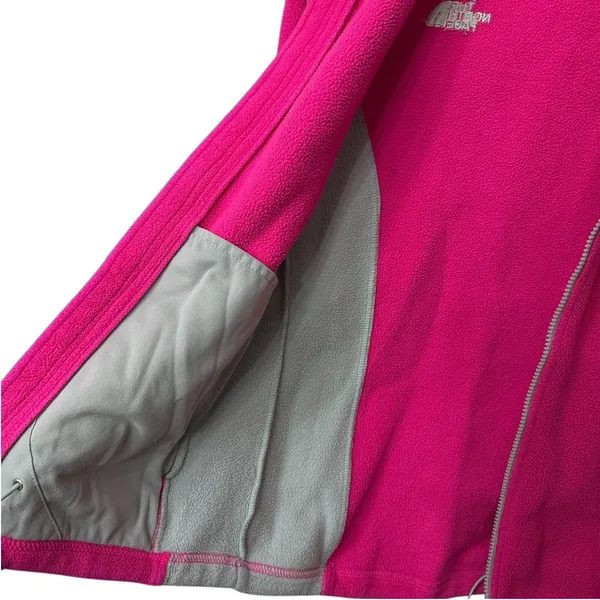 The North Face Jacket Womens Size‎ Small Pink Gray Fleece Full Zip Pockets - Image 8