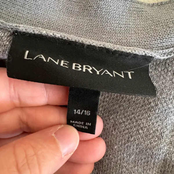 Lane Bryant Size 14/16 Gray Camo Sweater - Image 4