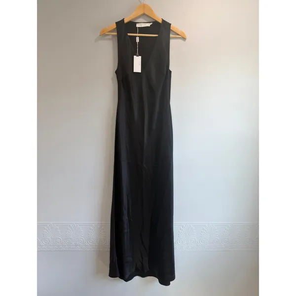 ASTR The Label Ellora Slip Satin Elegant Minimalist Black Midi NWT S - Image 2