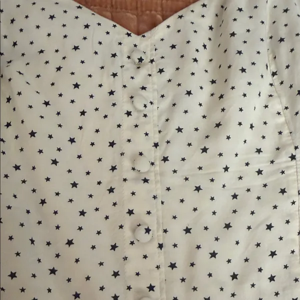 Abercrombie and Fitch Star Print Spaghetti Strap Crop Top sz S - Image 2