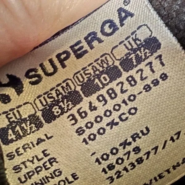 Superga 2750 Cotu Classic Shoes Women's 10 Black Low Top Canvas Sneakers Skater - Image 4