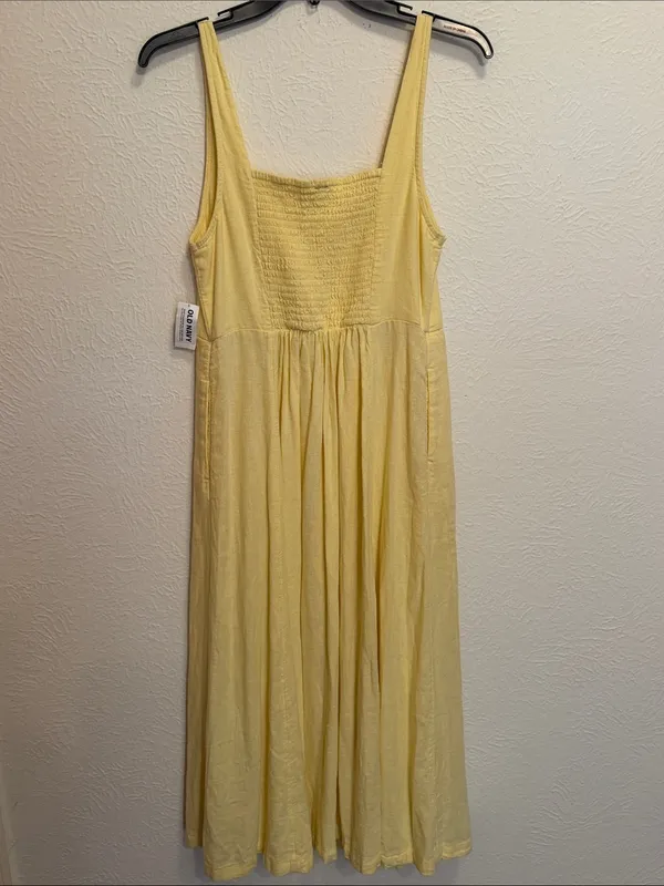 🌼🌼🌼BOGOHO🌼🌼🌼Old Navy Yellow Sleeveless Summer Dress-Small - Image 6