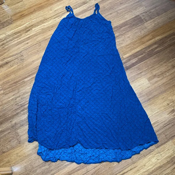 Torrid Blue Mermaid Scale Sleeveless Maxi Dress Plus Size 1X 40125454 - Image 4