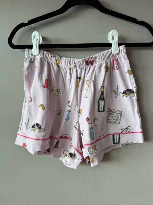 Bed Head PJs Women’s Pink Let’s Do Brunch Shorty Pajama Set Size Small - Image 9