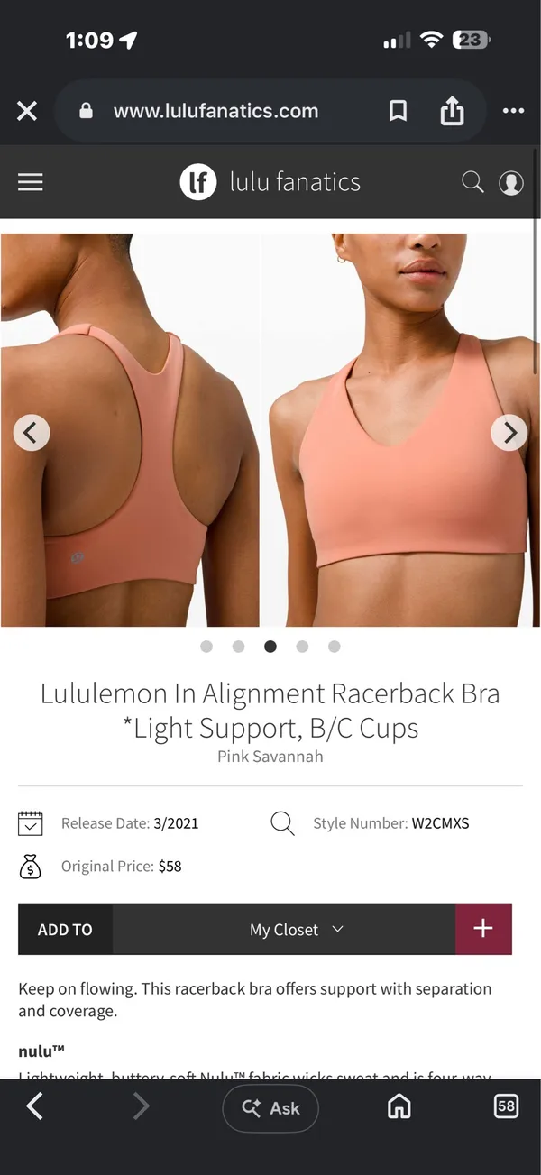 Lululemon Sports Bra - Image 5