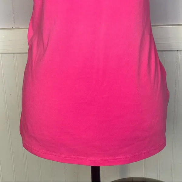 Nike tank Dri-fit cotton tee pink Nike logo size M - Image 6