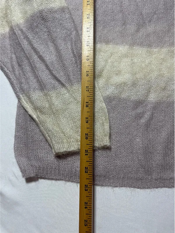 Free People Cozy Mohair Blend Striped Sweater Size S - Image 3