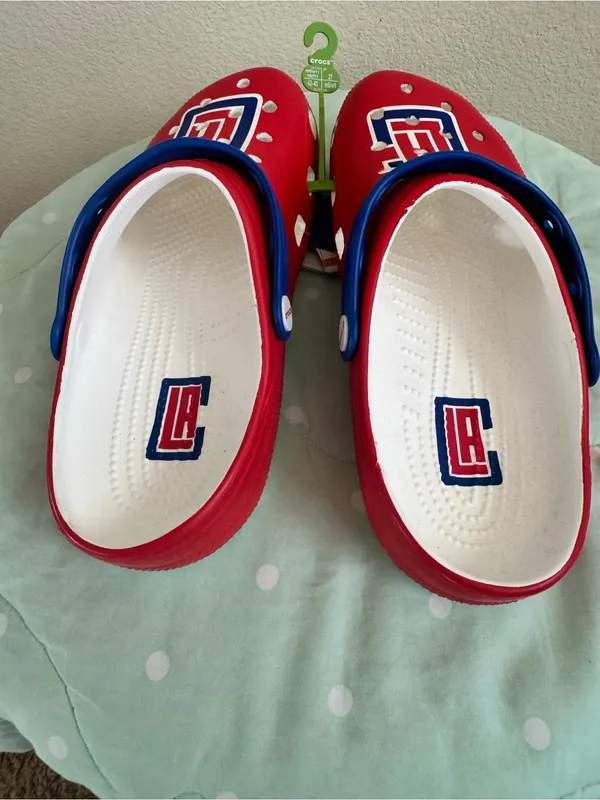 NWT CROCS Los Angeles Clippers NBA Classic Clogs Womens size 11 - Image 8