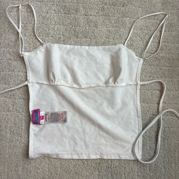 Edikted White Open Back Tie Cami Top XS - Image 2