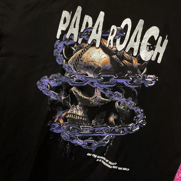 Urban Outfitters Papa Roach Rock Nu Metal Distressed Tshirt size extra large - Image 4