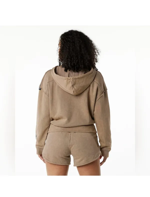 Alphalete Women’s Terry Oversized Hoodie - Smokey Quartz ,Size Medium - Image 2