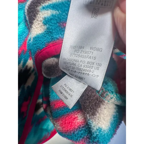 Patagonia Synchilla Snap-T Fleece S Teal Pink Southwest Aztec FA15 - Image 7