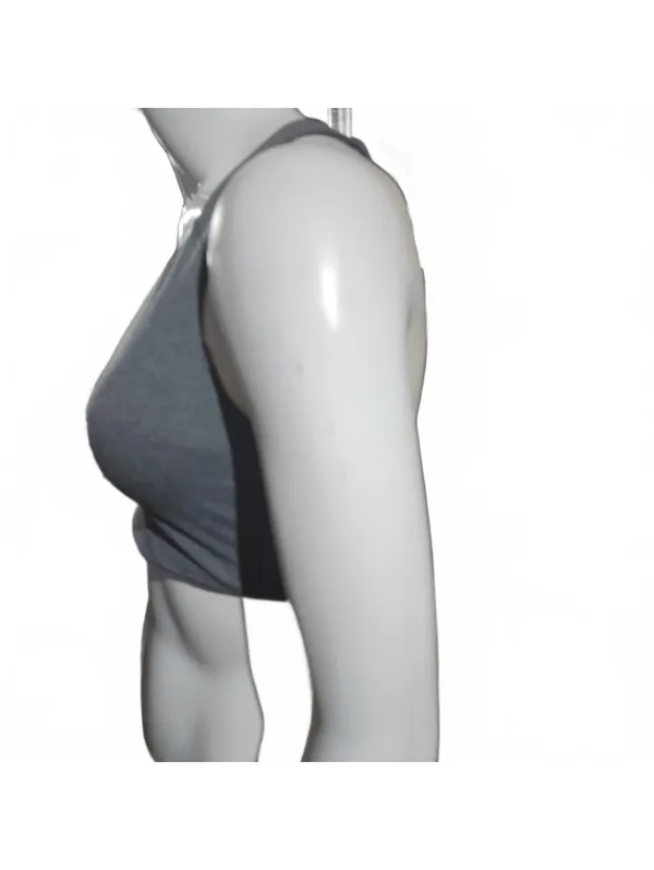 Old Navy Active Powersoft Medium Support Sports Bra in Gray, Size Small - Image 3