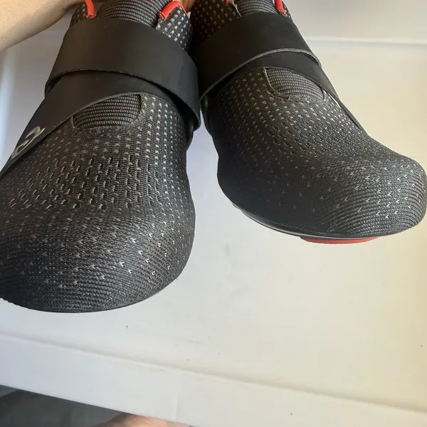 Peloton Unisex Size 11M/ 12.5W Cycling Shoes Black Red Cleat Altos Sneakers - Image 8