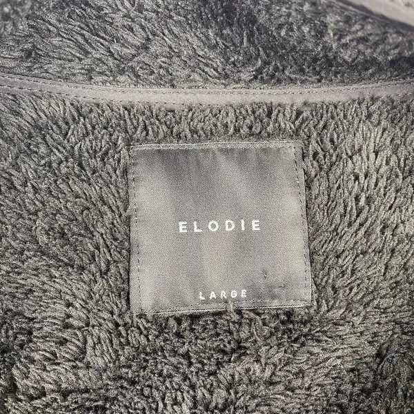 Elodie Jacket‎ Women's Size Large Black Thick Pile Sherpa Fleece 1/2 Zip Sweater - Image 5