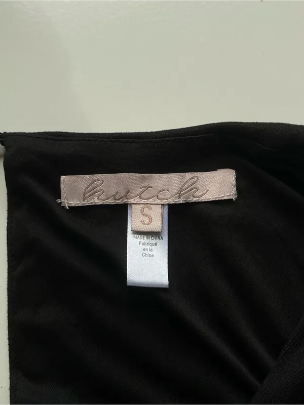 Hutch Black V-Neck Smocked-Waist Wide-Leg Jumpsuit - Image 3
